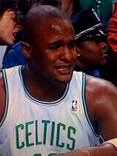 Glen Big Baby Davis Boston Celtics crying