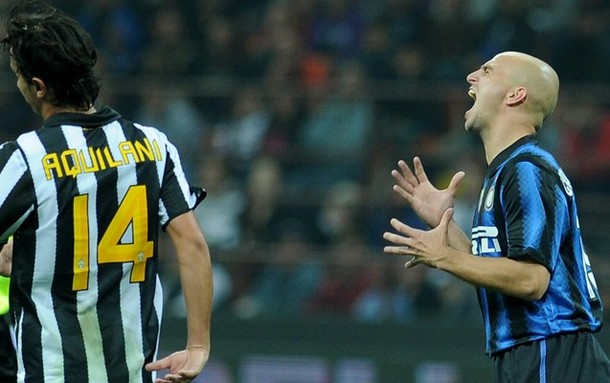 Cambiasso shows his frustration